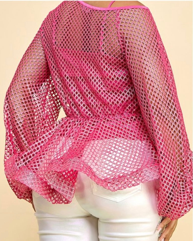 Hollow Out Peplum