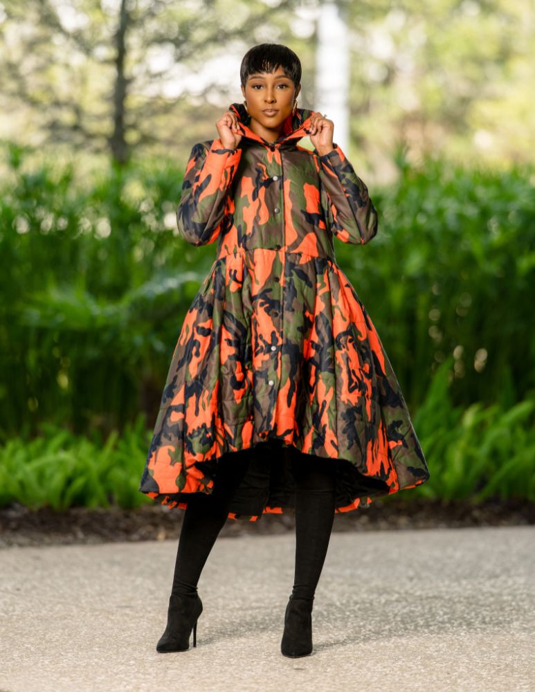 Battle Glam High Low Puff Coat
