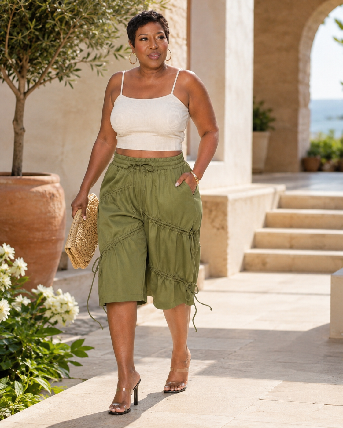 Statement Tie Bermuda Shorts