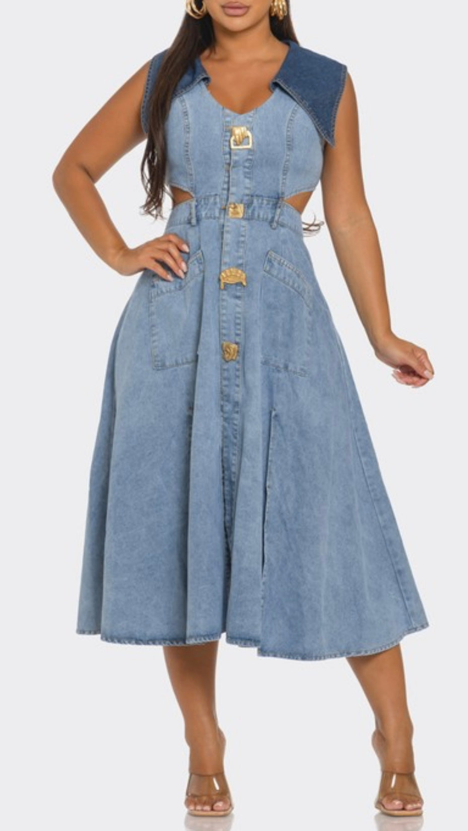 It’s the Buttons Denim Dress