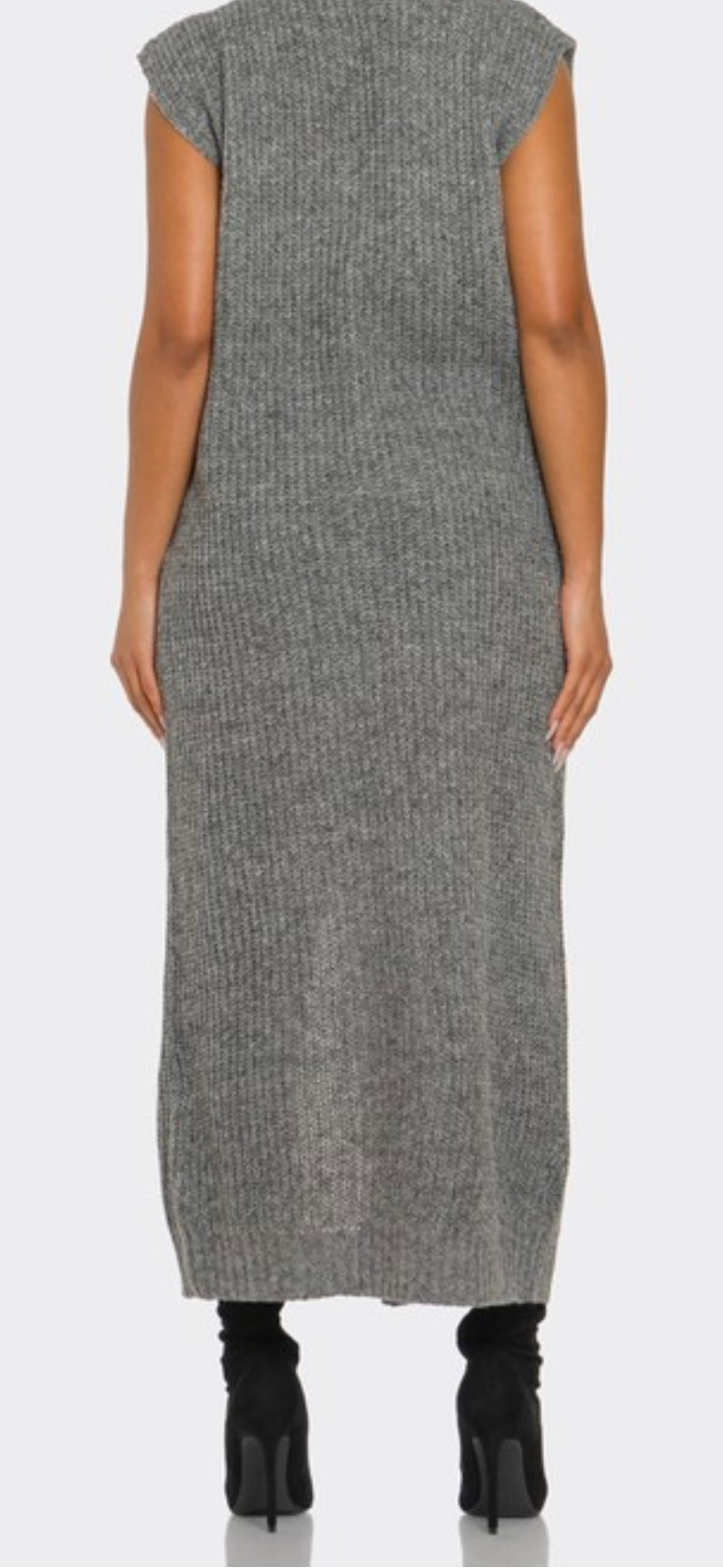 Abstract Luxe Knit Denim Dress