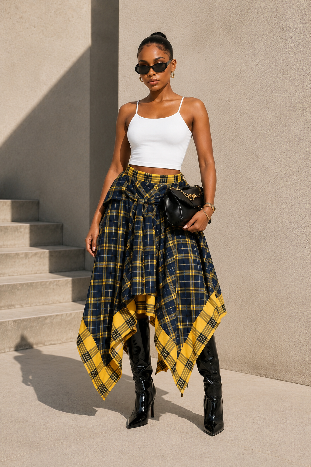 Plaid in Motion Skirt