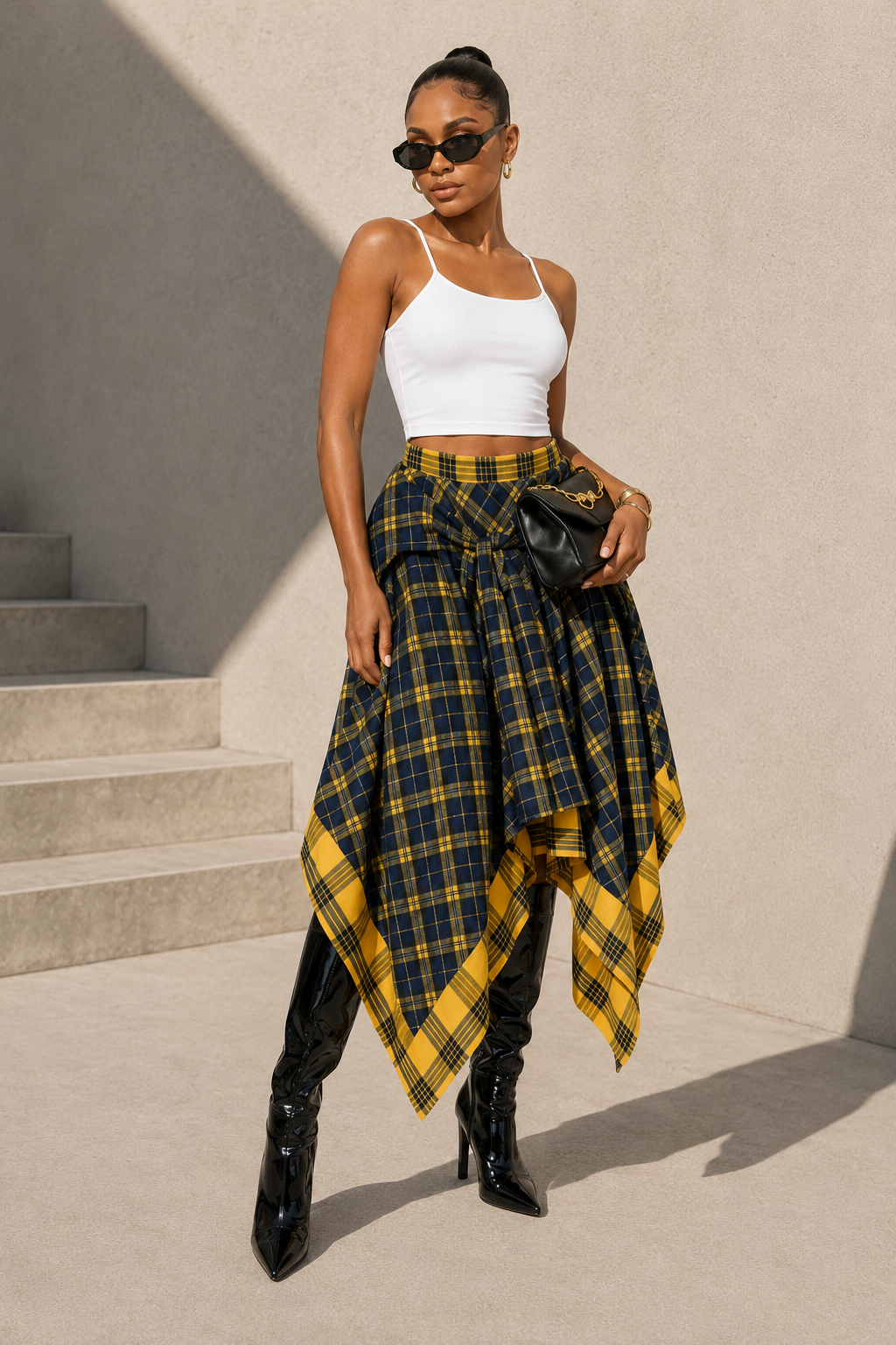 Plaid in Motion Skirt