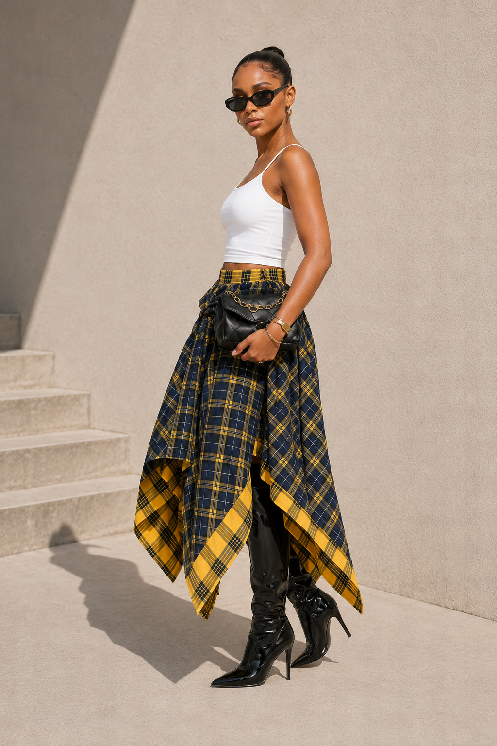 Plaid in Motion Skirt