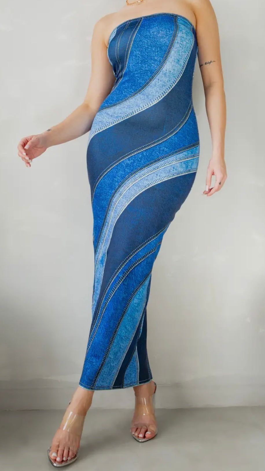 The Illusion Denim Dress