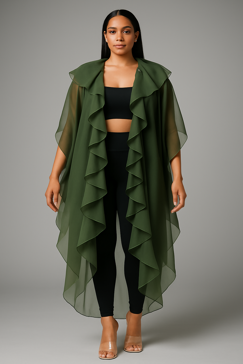 Sheer Grace Ruffle Duster