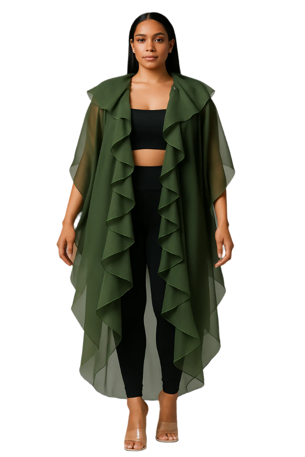 Sheer Grace Ruffle Duster