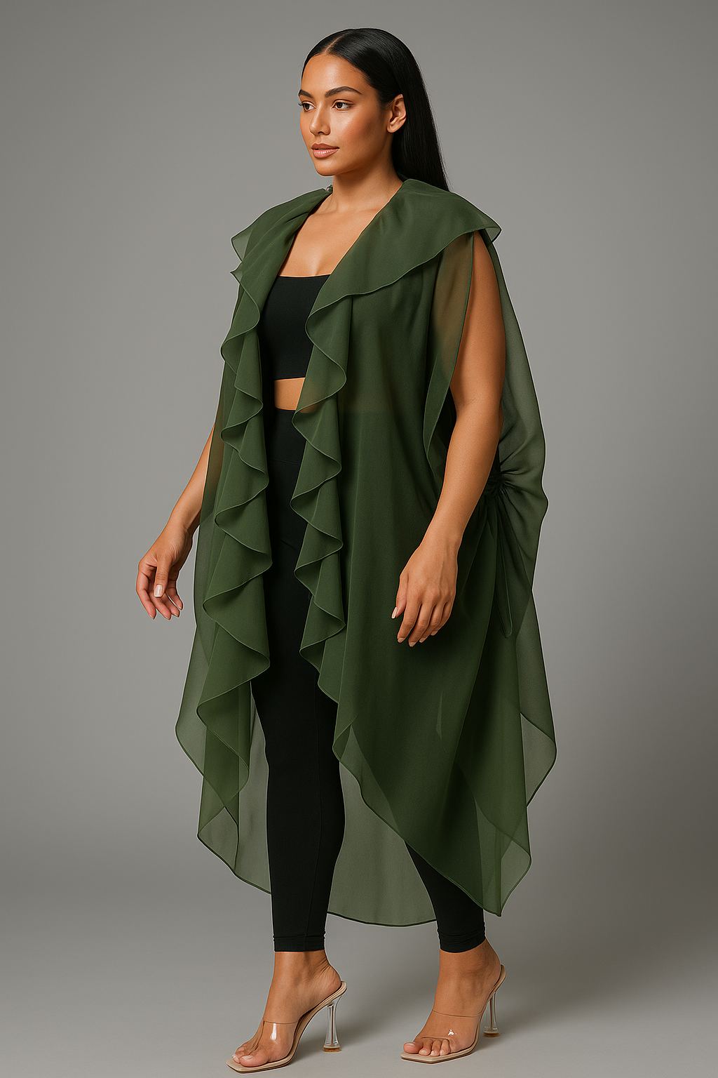 Sheer Grace Ruffle Duster